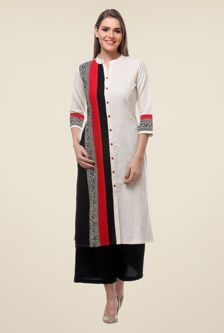 Varanga White Printed Kurta Varanga White Printed Kurta