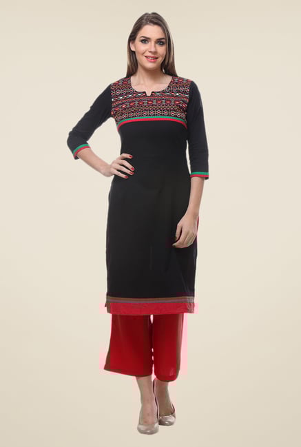 Varanga Black Embroidered Kurta Varanga Black Embroidered Kurta