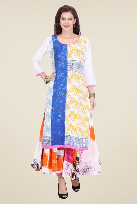 Varanga White Printed Kurta Varanga White Printed Kurta