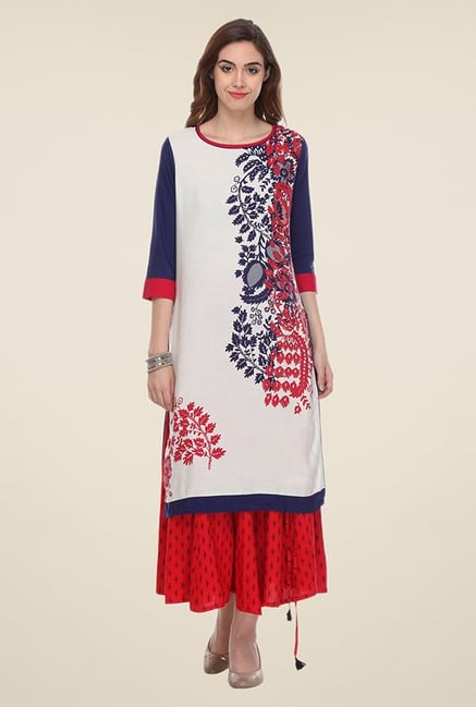 Varanga White Printed Kurta Varanga White Printed Kurta