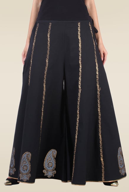 9rasa Black Printed Kalidaar Sharara 9rasa Black Printed Kalidaar Sharara
