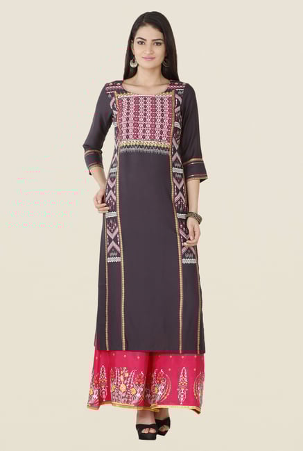W Purple Printed Kurta W Purple Printed Kurta