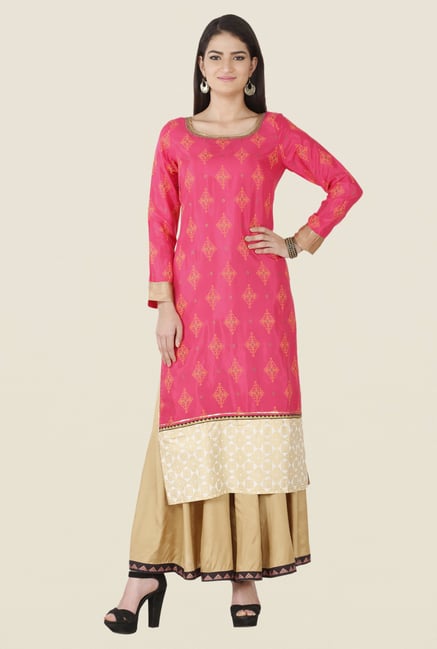 W Pink Printed Kurta W Pink Printed Kurta