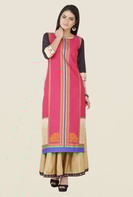 W Pink Printed Kurta W Pink Printed Kurta