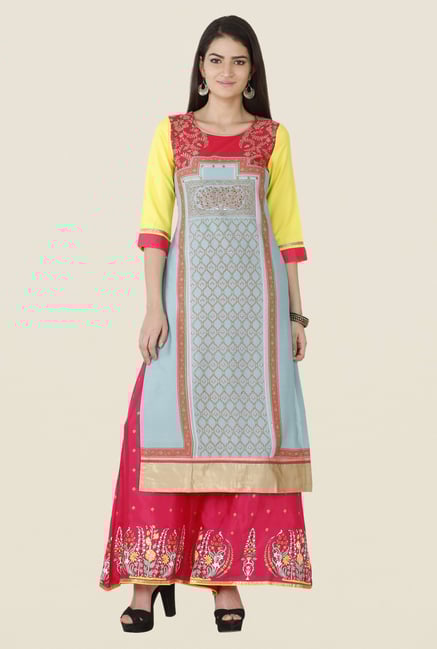 W Blue Printed Kurta W Blue Printed Kurta