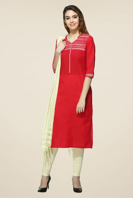 Aurelia Red Printed Kurta Aurelia Red Printed Kurta
