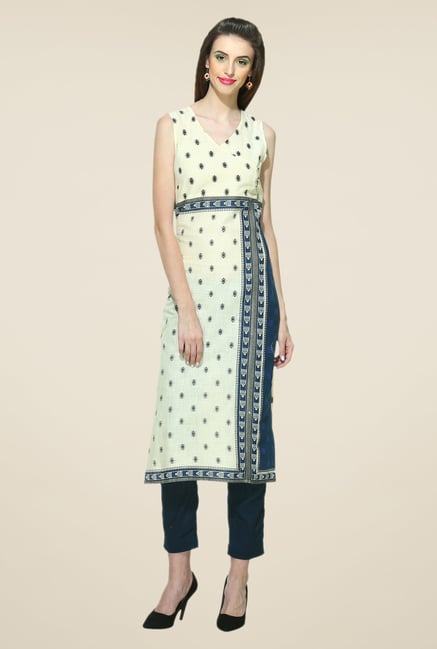 Aurelia Off White Printed Kurta Aurelia Off White Printed Kurta