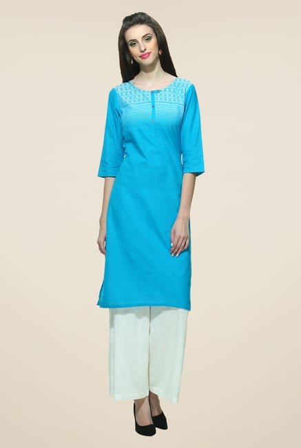 Aurelia Blue Printed Kurta Aurelia Blue Printed Kurta
