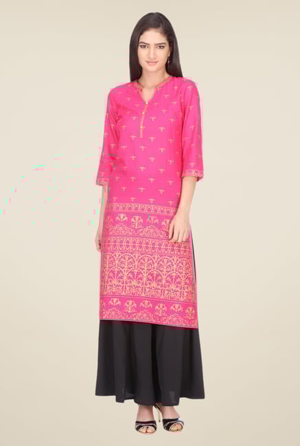 Aurelia Pink Printed Kurta Aurelia Pink Printed Kurta