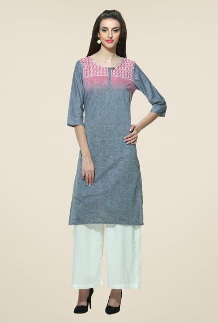 Aurelia Grey Printed Kurta Aurelia Grey Printed Kurta