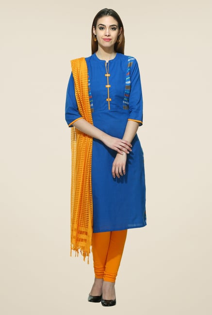 Aurelia Blue Solid Kurta Aurelia Blue Solid Kurta