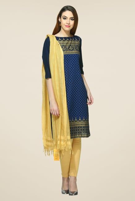 Aurelia Navy Printed Kurta Aurelia Navy Printed Kurta