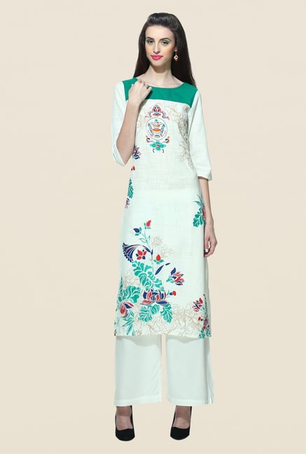 Aurelia Cream Printed Kurta Aurelia Cream Printed Kurta