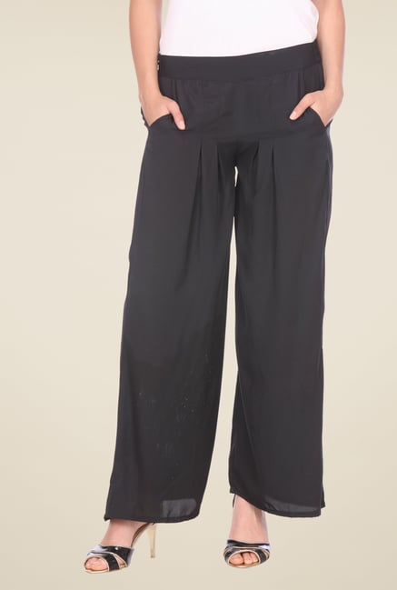 Aurelia Black Solid Palazzo Aurelia Black Solid Palazzo