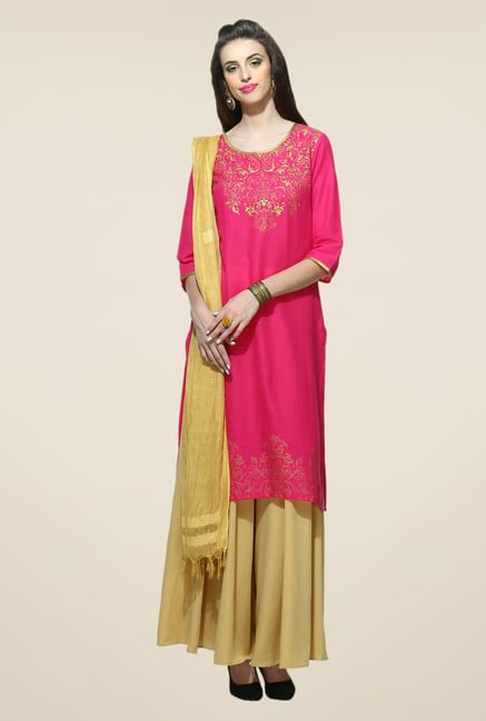 Aurelia Pink Printed Kurta Aurelia Pink Printed Kurta