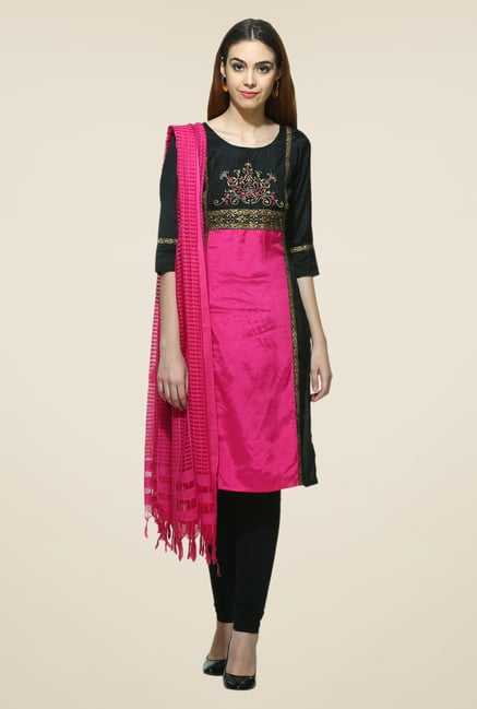 Aurelia Black & Pink Printed Kurta Aurelia Black & Pink Printed Kurta