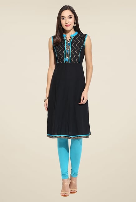 Mytri Black Printed Kurti Mytri Black Printed Kurti