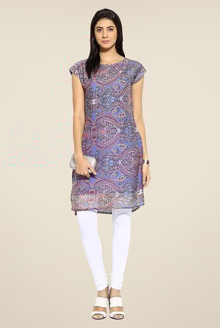 Mytri Purple Printed Kurti Mytri Purple Printed Kurti