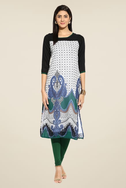 Mytri White Printed Kurta Mytri White Printed Kurta
