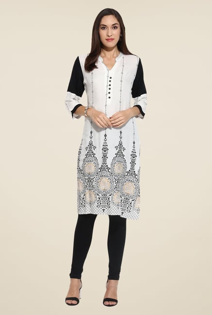 Mytri White Printed Kurti Mytri White Printed Kurti