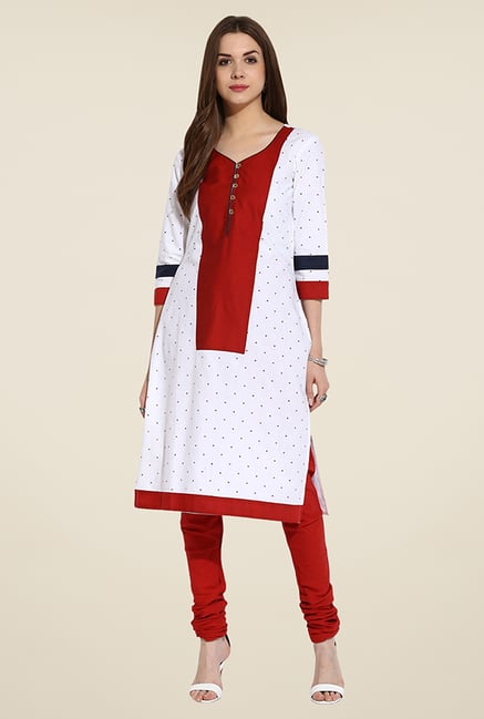 Mytri White Printed Kurta Mytri White Printed Kurta