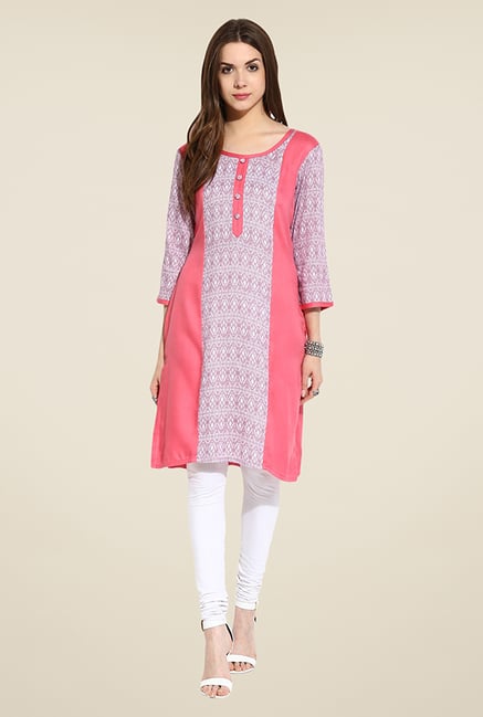 Mytri Coral Printed Kurti Mytri Coral Printed Kurti