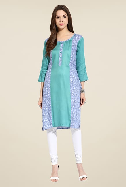 Mytri Green Printed Kurti Mytri Green Printed Kurti