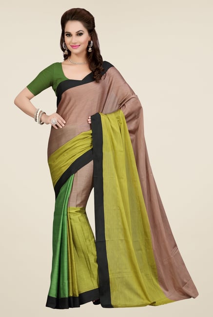 Ishin Multicolor Textured Poly Silk Saree Ishin Multicolor Textured Poly Silk Saree