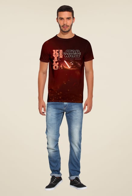 Disney Maroon Graphic Print T Shirt Disney Maroon Graphic Print T Shirt