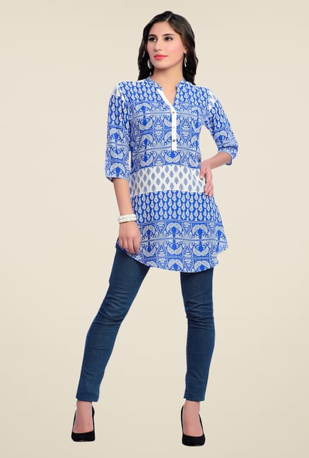 Zola Blue Printed Kurti Zola Blue Printed Kurti