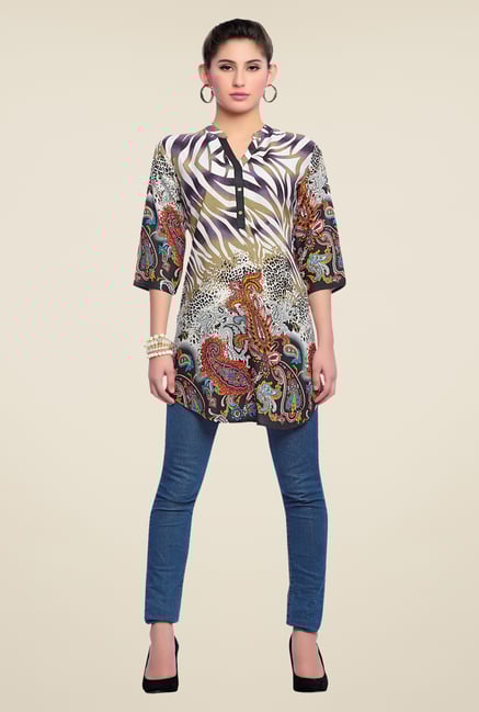 Zola Beige Printed Kurti Zola Beige Printed Kurti