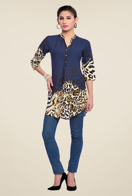 Zola Navy Printed Kurti Zola Navy Printed Kurti