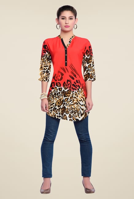 Zola Red Printed Kurti Zola Red Printed Kurti