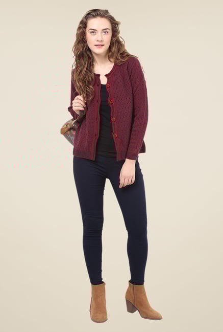 Duke Stardust Maroon Crochet Sweater Duke Stardust Maroon Crochet Sweater