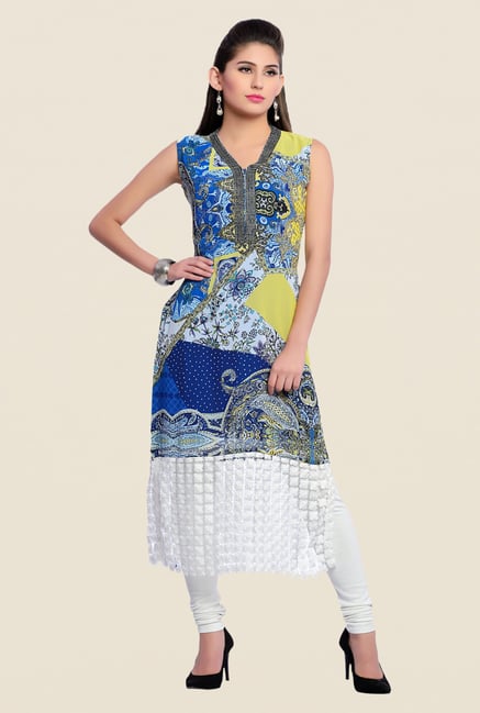Zola Blue Printed Kurta Zola Blue Printed Kurta