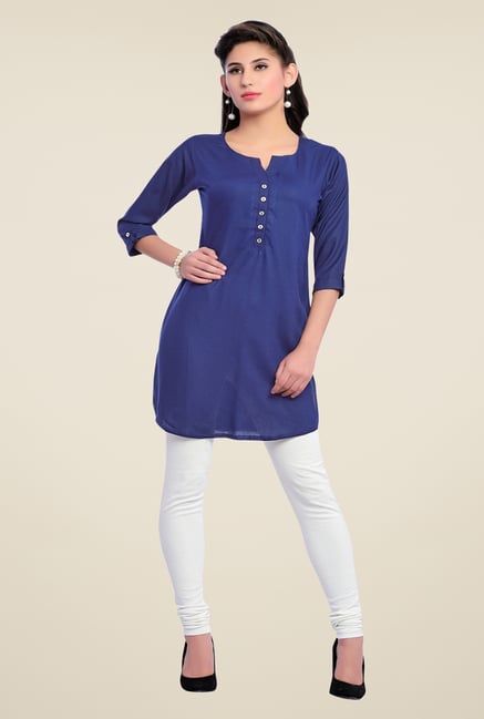 Zola Navy Solid Kurti Zola Navy Solid Kurti