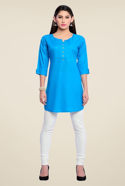 Zola Blue Solid Kurti Zola Blue Solid Kurti