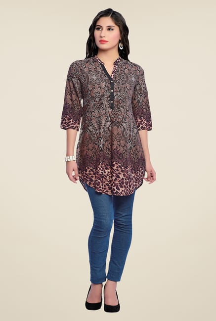 Zola Brown Printed Kurti Zola Brown Printed Kurti