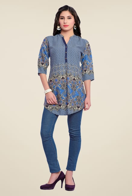 Zola Blue Printed Kurti Zola Blue Printed Kurti