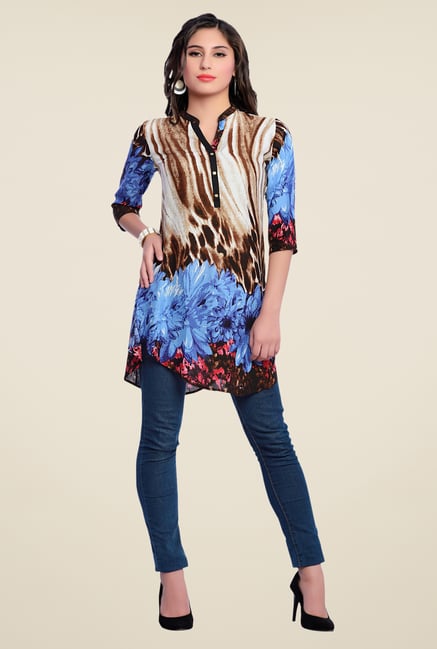 Zola Blue Printed Kurti Zola Blue Printed Kurti