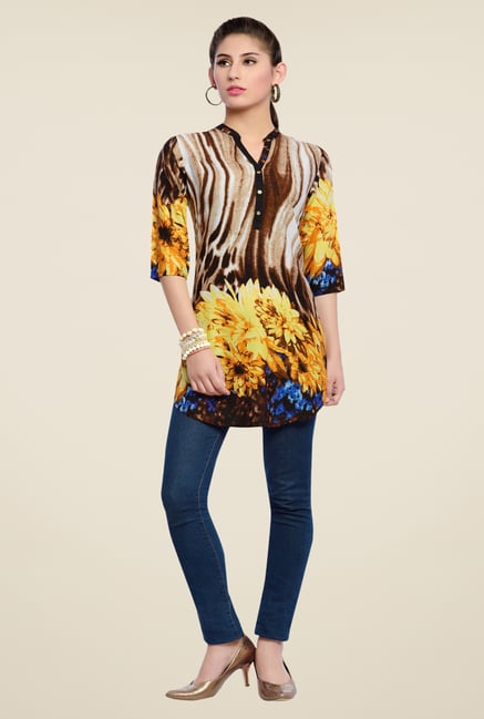 Zola Yellow Printed Kurti Zola Yellow Printed Kurti