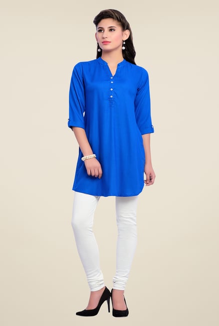 Zola Blue Solid Kurti Zola Blue Solid Kurti