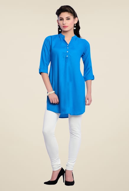 Zola Aqua Solid Kurti Zola Aqua Solid Kurti