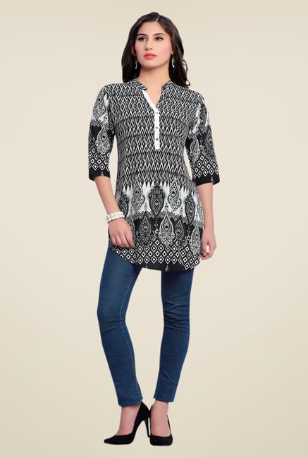 Zola Black Printed Kurti Zola Black Printed Kurti