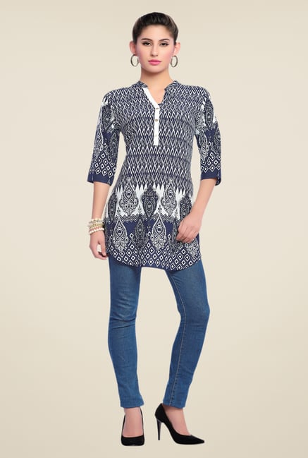 Zola Navy Printed Kurti Zola Navy Printed Kurti