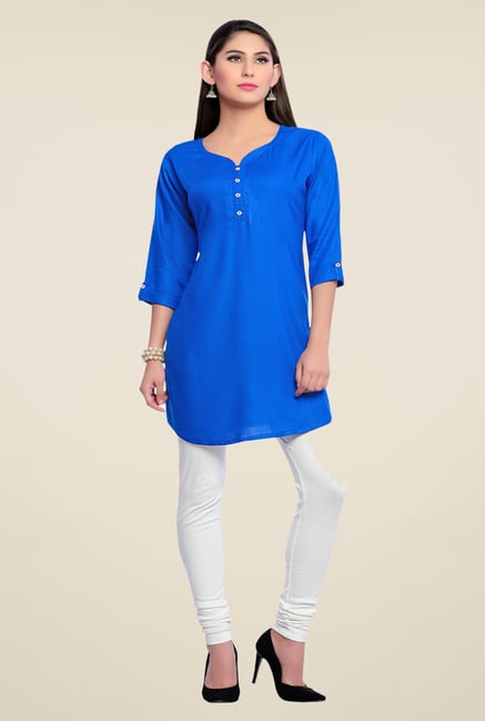 Zola Blue Solid Kurti Zola Blue Solid Kurti
