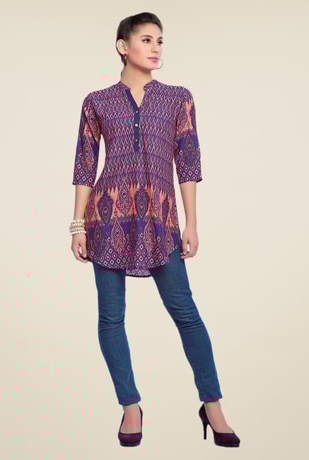 Zola Purple Printed Kurti Zola Purple Printed Kurti