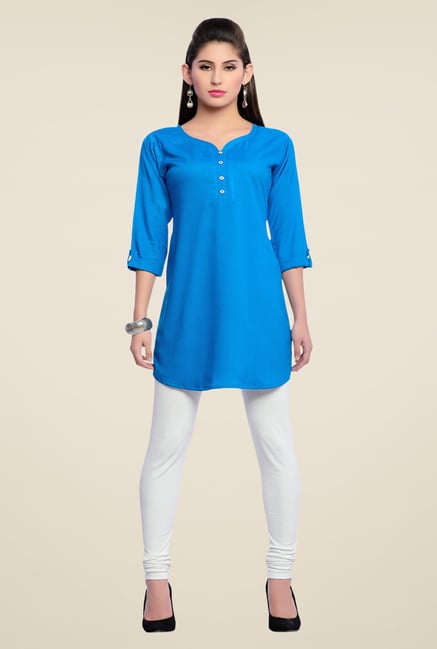 Zola Aqua Solid Kurti Zola Aqua Solid Kurti