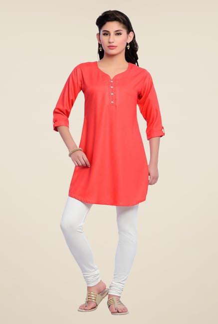 Zola Coral Solid Kurti Zola Coral Solid Kurti