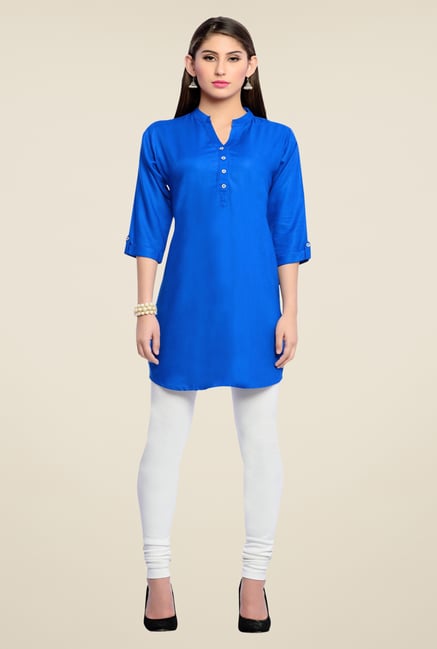 Zola Blue Solid Kurti Zola Blue Solid Kurti